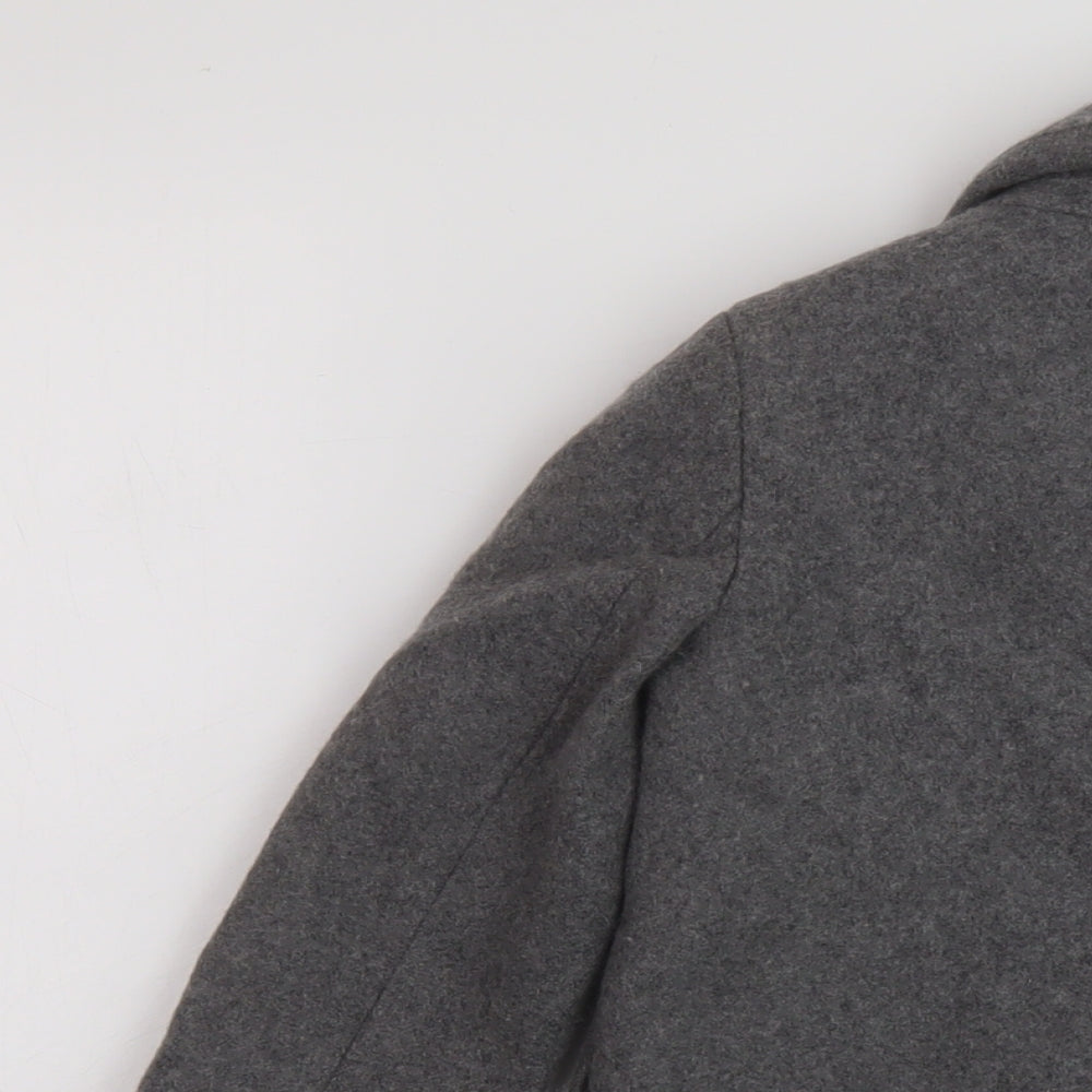 Marc Jacobs Girls Grey Overcoat Coat Size 6 Years Button