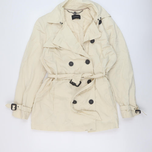 Autograph Womens Beige Jacket Size 14 Button