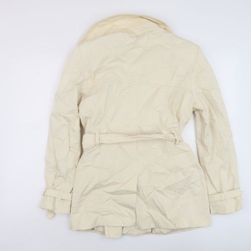 Autograph Womens Beige Jacket Size 14 Button