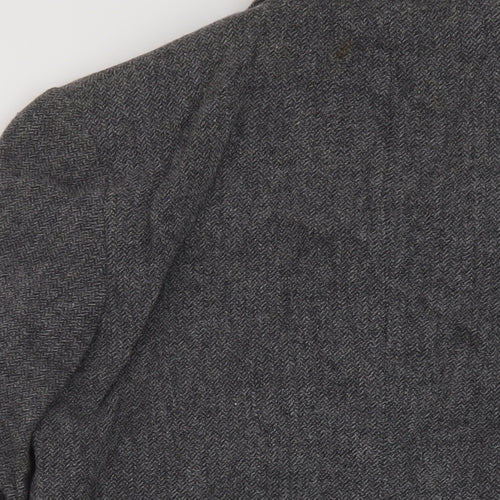 Marks and Spencer Womens Grey Overcoat Coat Size 14 Button