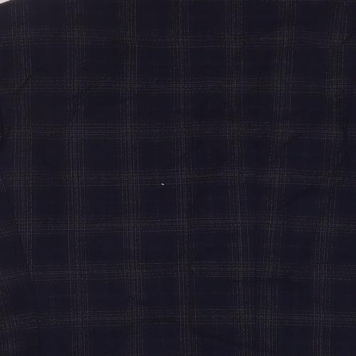 Charles Tyrwhitt Mens Blue Plaid Wool Jacket Suit Jacket Size 44 Regular
