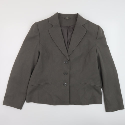 EWM Womens Beige Jacket Size 18 Button