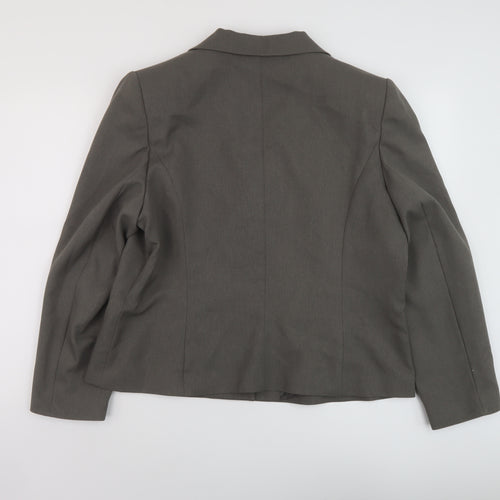 EWM Womens Beige Jacket Size 18 Button