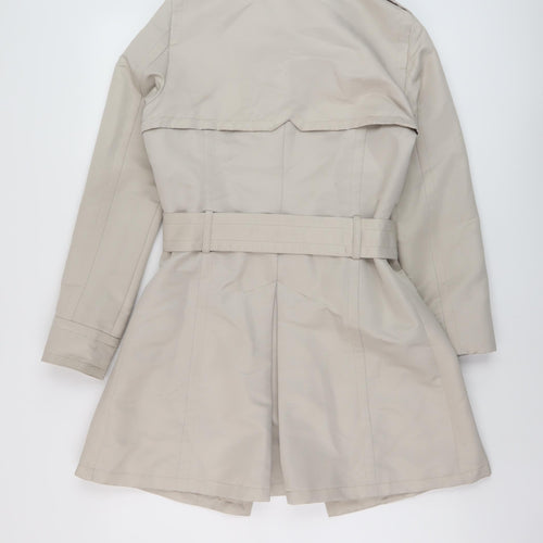 Mango Womens Beige Overcoat Coat Size S Button