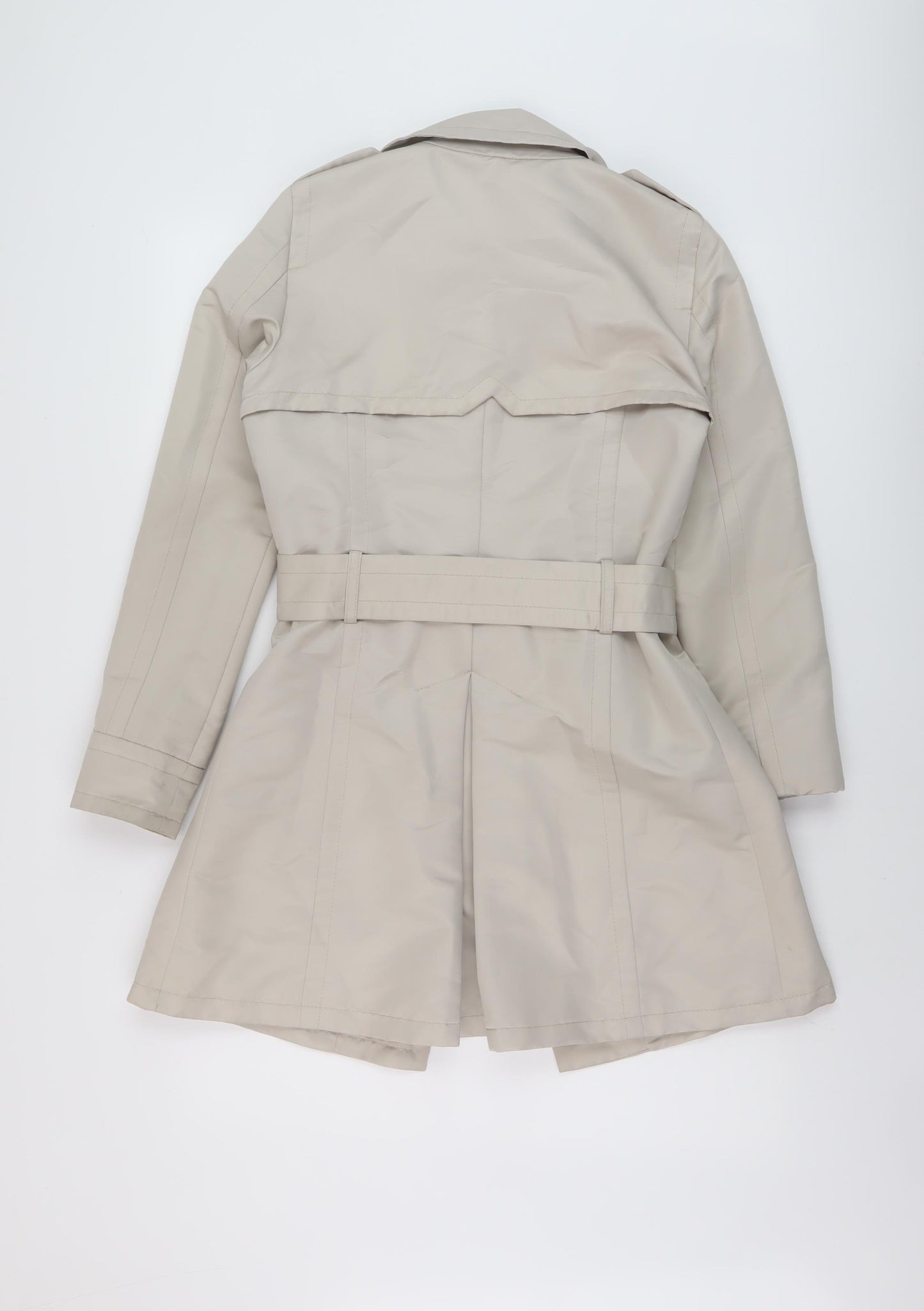 Mango Womens Beige Overcoat Coat Size S Button
