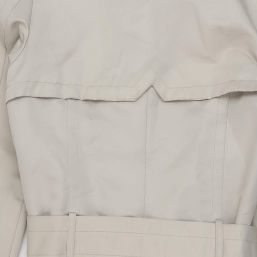 Mango Womens Beige Overcoat Coat Size S Button