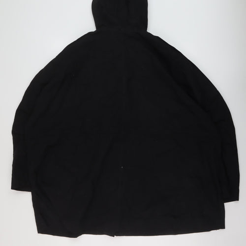 Nexyt Womens Black Rain Coat Coat Size 18 Zip