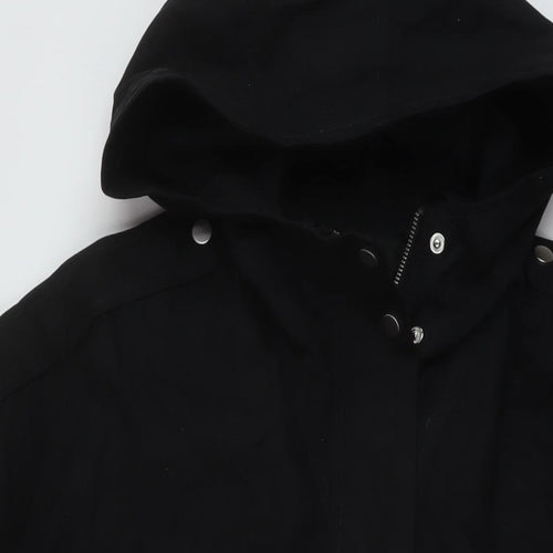 Nexyt Womens Black Rain Coat Coat Size 18 Zip
