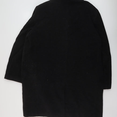 CG Mens Black Overcoat Coat Size 42 Button