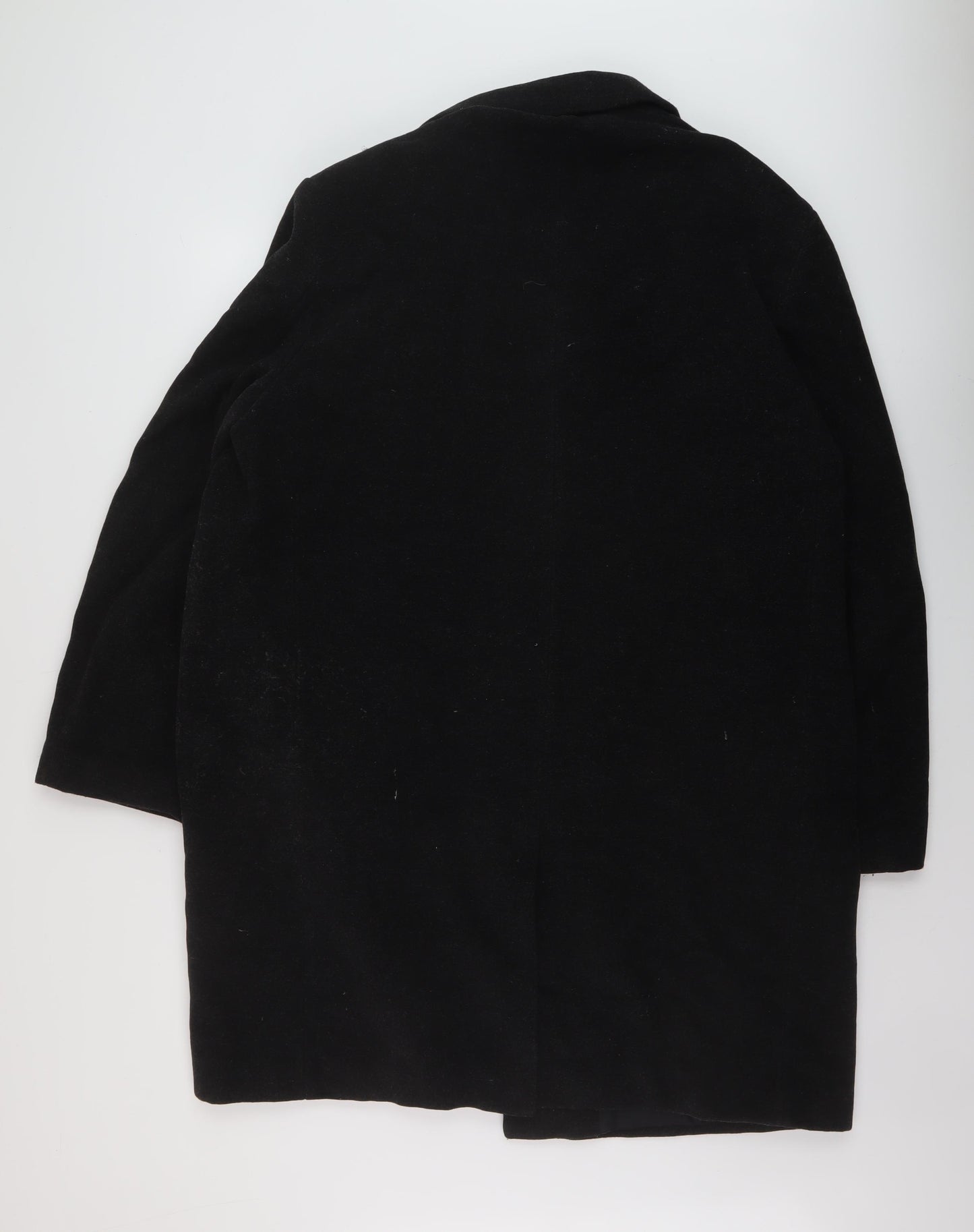 CG Mens Black Overcoat Coat Size 42 Button
