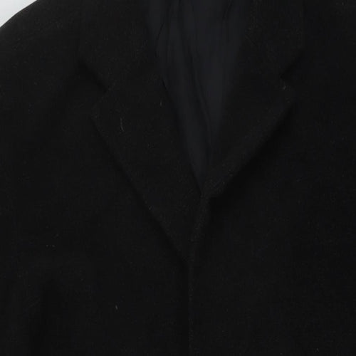CG Mens Black Overcoat Coat Size 42 Button
