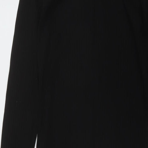 River Island Womens Black Polyester Sheath Size 10 Square Neck Pullover