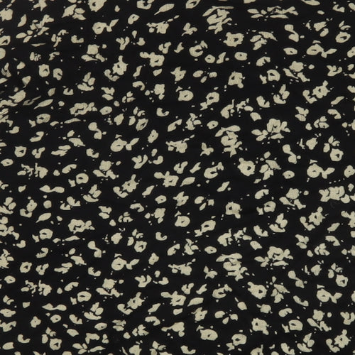 Marks and Spencer Womens Black Round Neck Animal Print Viscose Cardigan Jumper Size 20