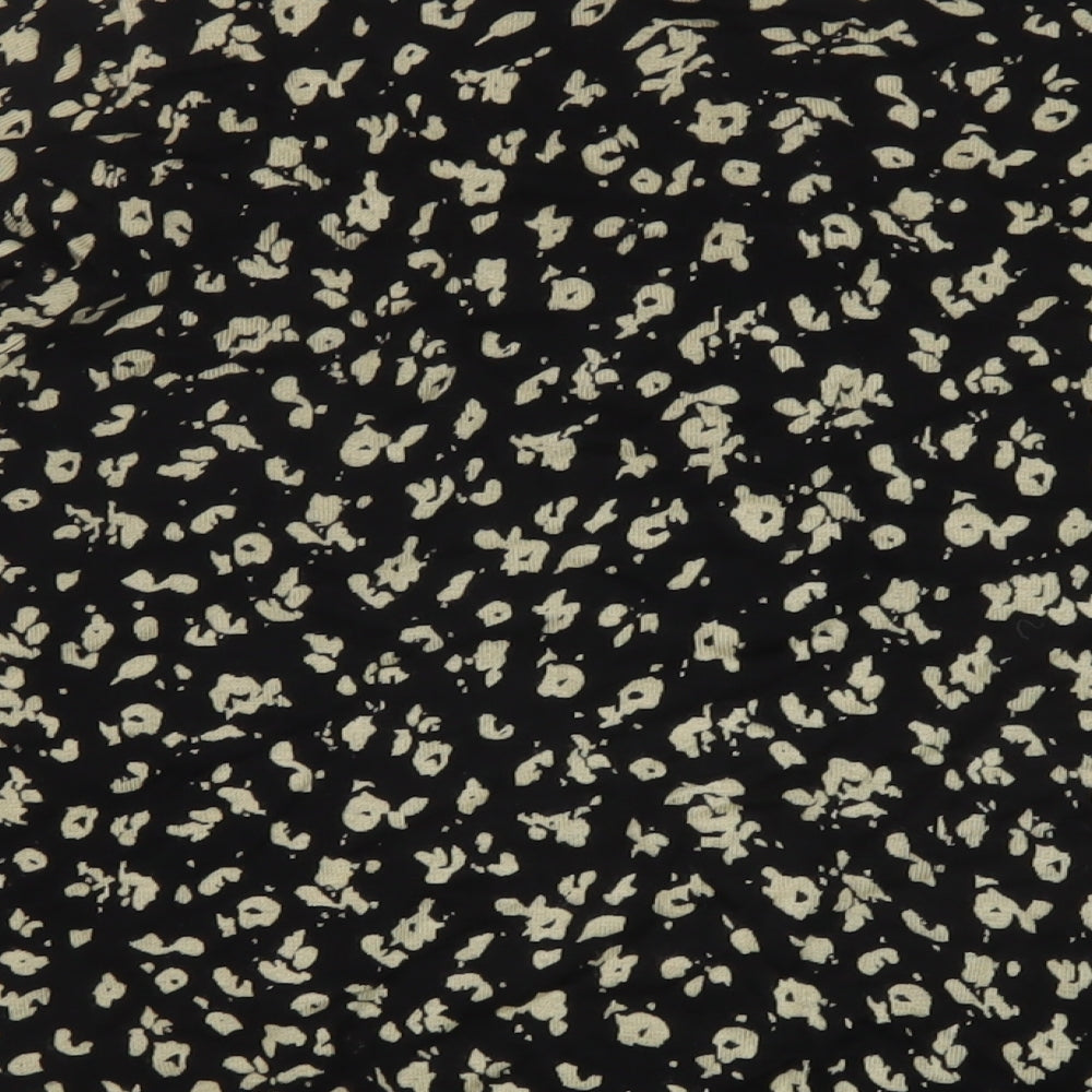 Marks and Spencer Womens Black Round Neck Animal Print Viscose Cardigan Jumper Size 20
