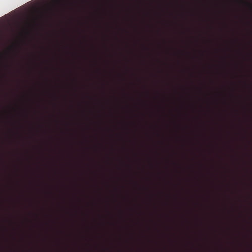 Wallis Womens Purple Polyester Basic Blouse Size 10 V-Neck
