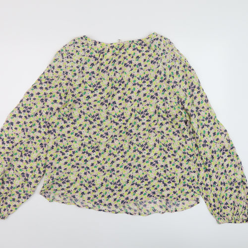 Per Una Womens Multicoloured Floral Viscose Basic Blouse Size 10 Round Neck