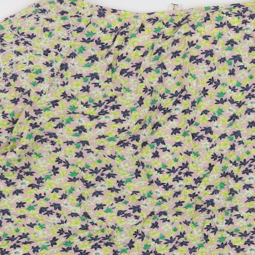 Per Una Womens Multicoloured Floral Viscose Basic Blouse Size 10 Round Neck