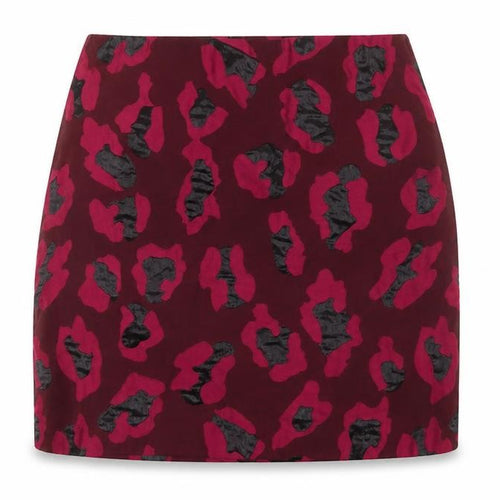 Dorothy Perkins Womens Pink Animal Print Polyester Mini Skirt Size 8 Zip
