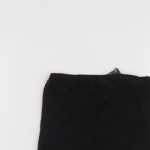 PRETTYLITTLETHING Womens Black Polyester Basic Tank Size 10 Off the Shoulder