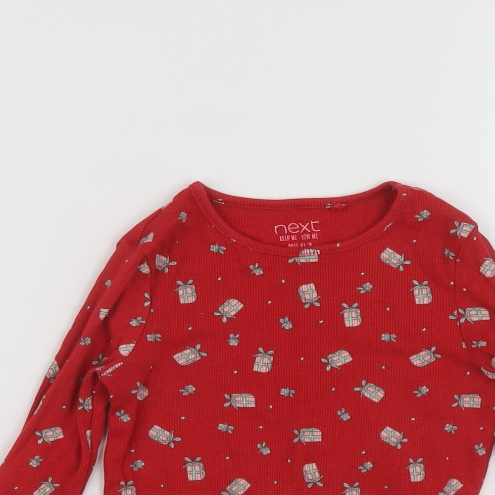 NEXT Girls Gold Cotton Basic T-Shirt Size 4-5 Years Round Neck Pullover