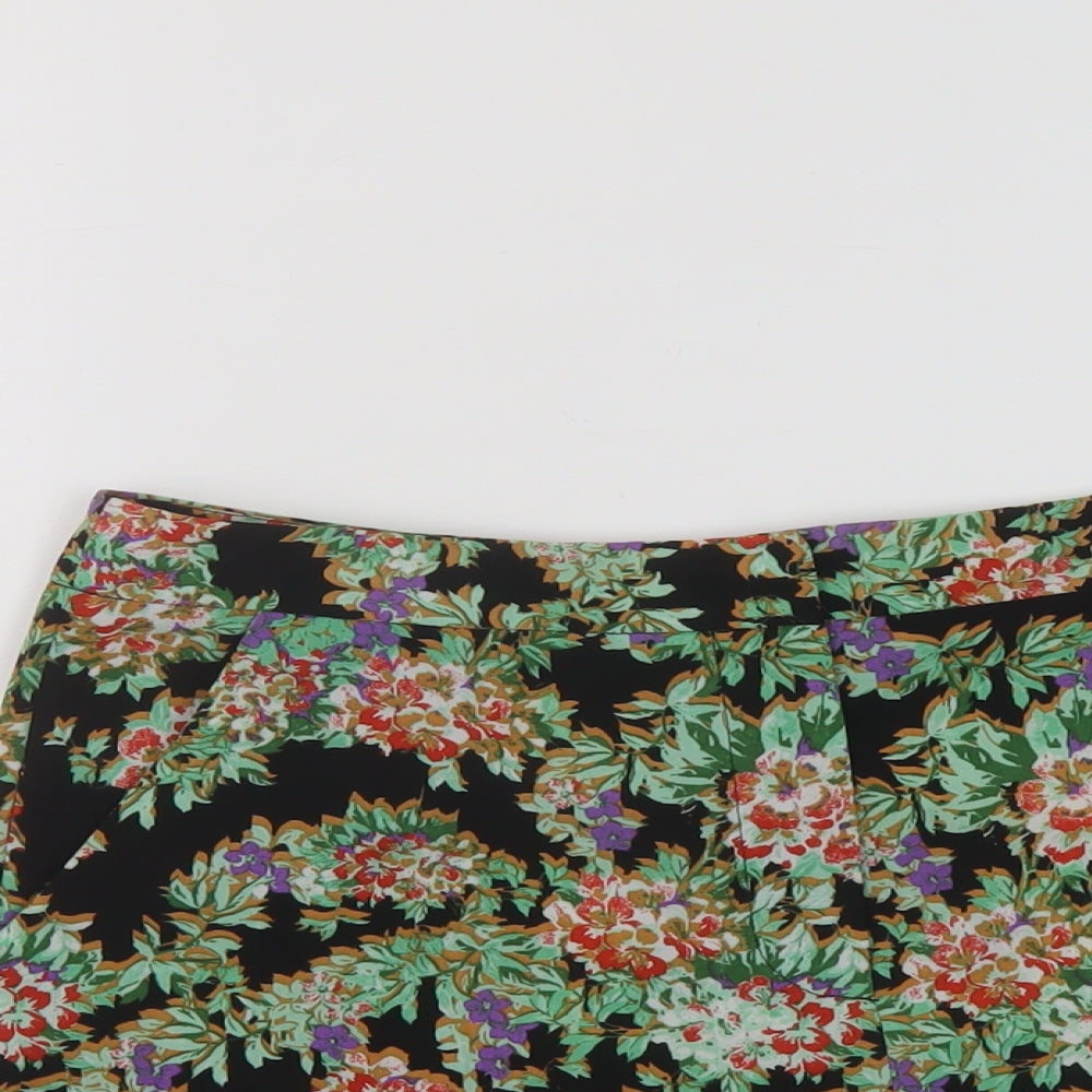 Topsjhop Womens Multicoloured Floral Polyester Chino Shorts Size 10 L3 in Regular Zip