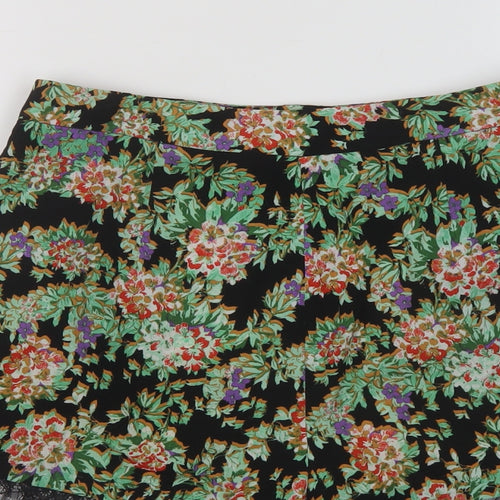 Topsjhop Womens Multicoloured Floral Polyester Chino Shorts Size 10 L3 in Regular Zip