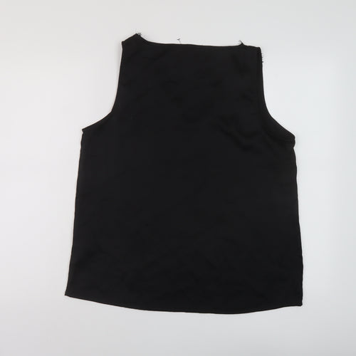 Lipsy Womens Black Polyester Basic Tank Size 14 V-Neck