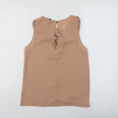 Karen Millen Womens Pink Polyester Basic Tank Size 8 Collared