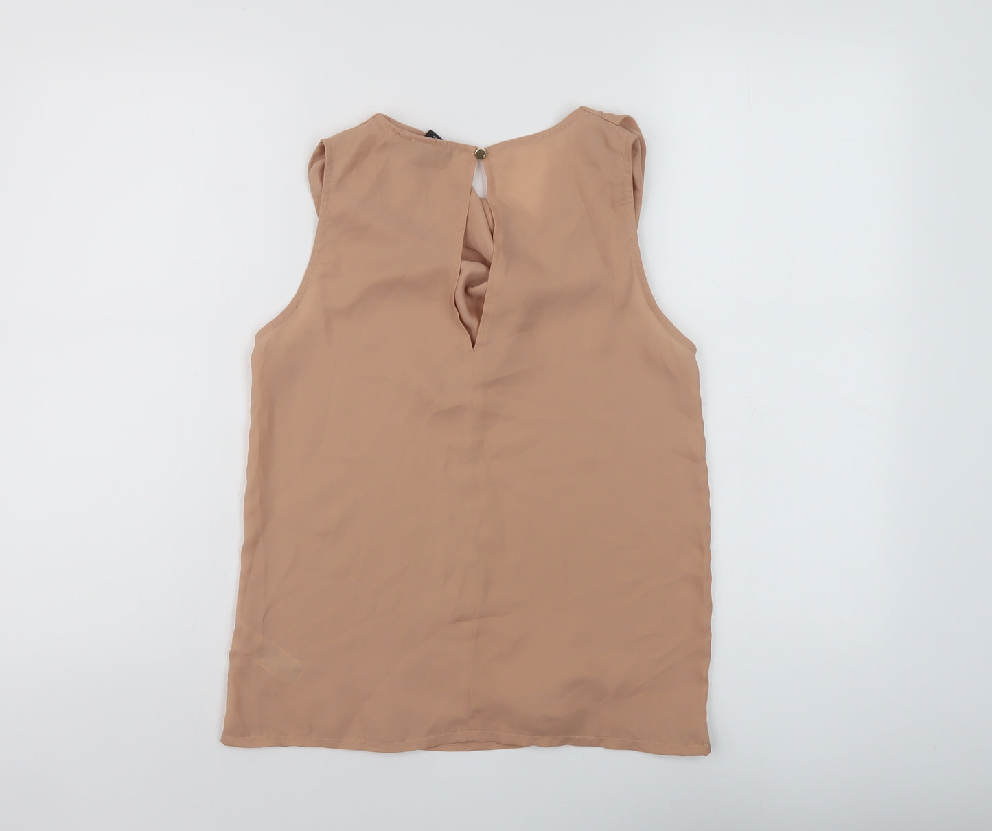 Karen Millen Womens Pink Polyester Basic Tank Size 8 Collared