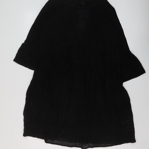 VERO MODA Womens Black Polyester A-Line Size M V-Neck Pullover