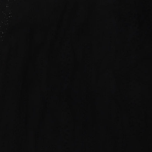 VERO MODA Womens Black Polyester A-Line Size M V-Neck Pullover