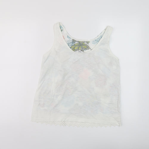 Nexyt Womens Multicoloured Geometric Cotton Basic Tank Size 8 Round Neck