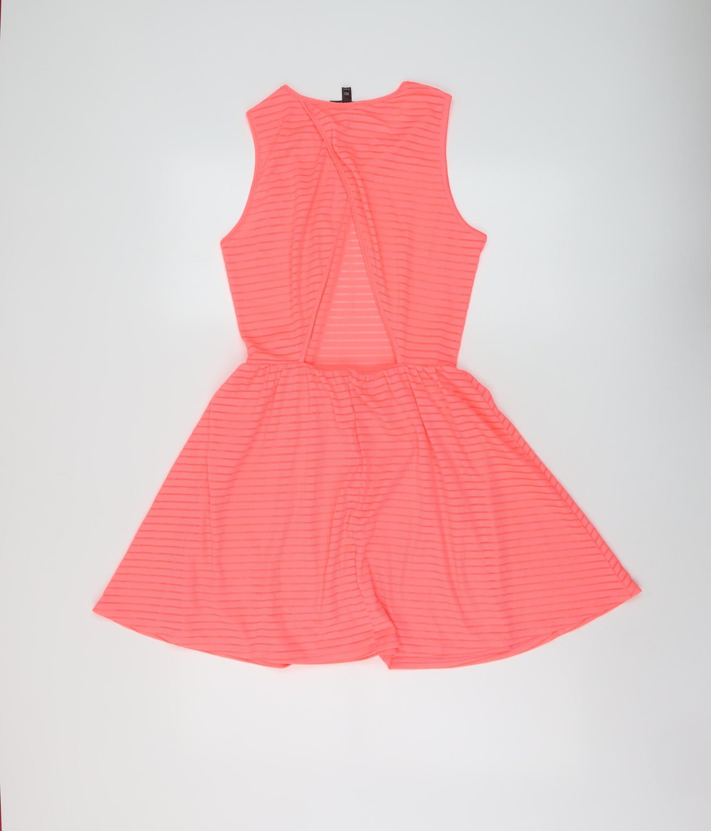 Topshop Womens Pink Polyester Skater Dress Size 8 Round Neck Pullover