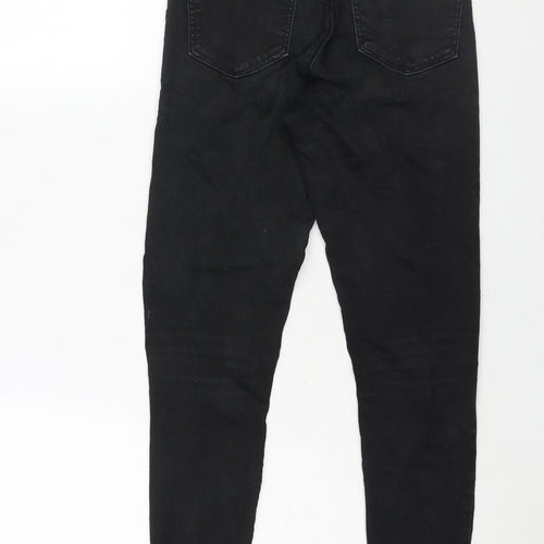Topshop Womens Black Cotton Skinny Jeans Size 28 in L30 in Regular Zip