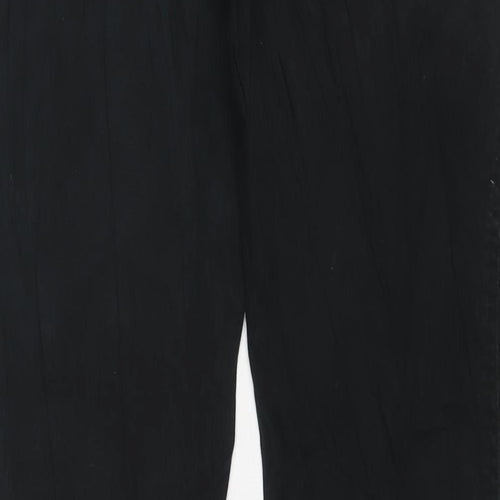 Miss Selfridge Womens Black Cotton Straight Jeans Size 12 L32 in Regular Zip