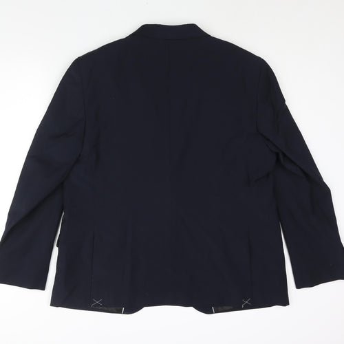 Marks and Spencer Mens Blue Wool Jacket Suit Jacket Size 46 Regular