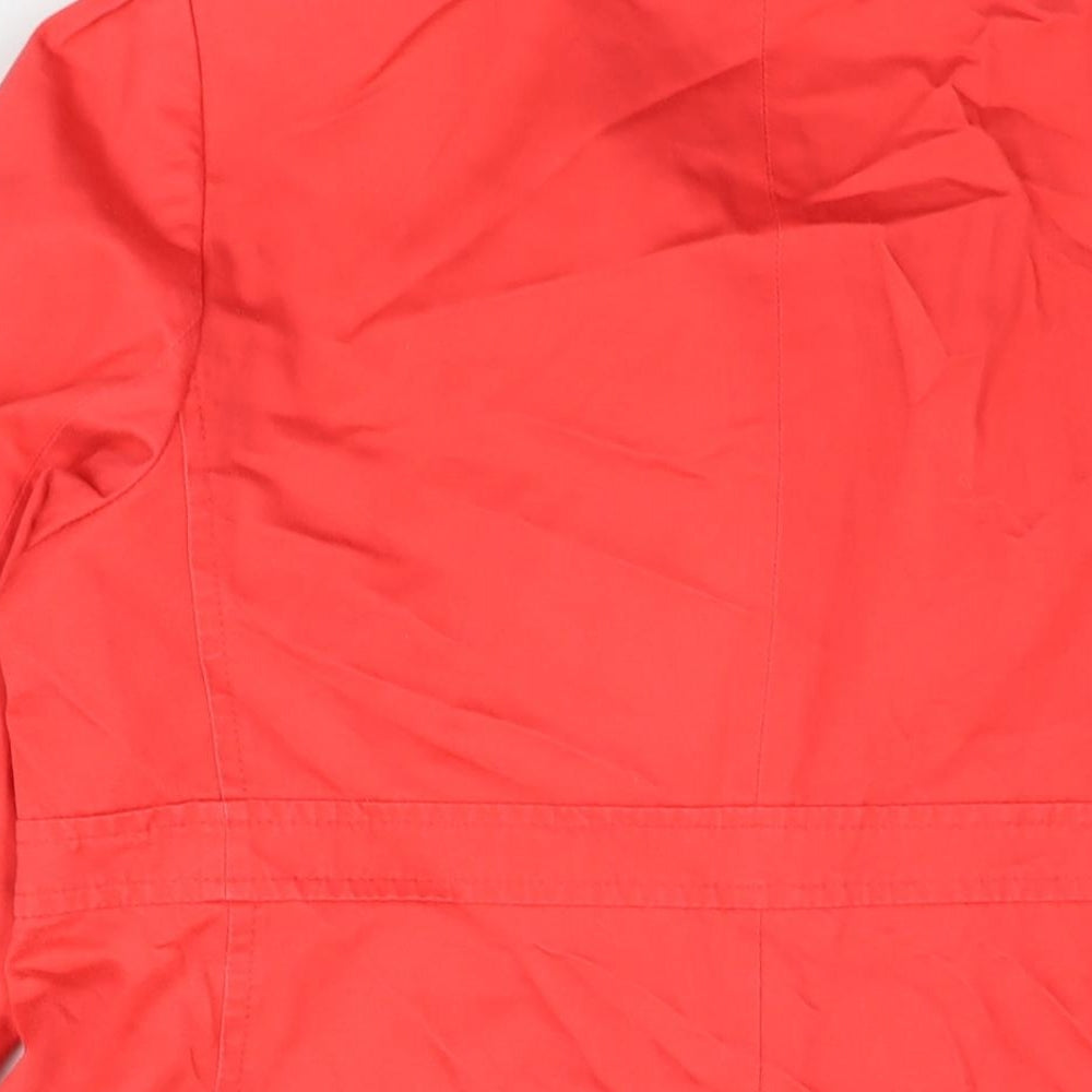 Marks and Spencer Womens Red Trench Coat Coat Size 16 Button