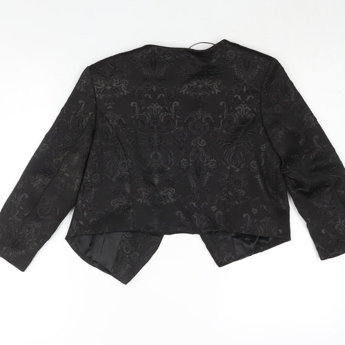 Klass Womens Black Geometric Jacket Size 12