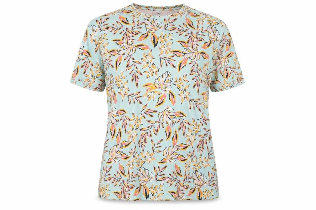 Marks and Spencer Womens Multicoloured Geometric Cotton Top Dress Size L - Leaf Print