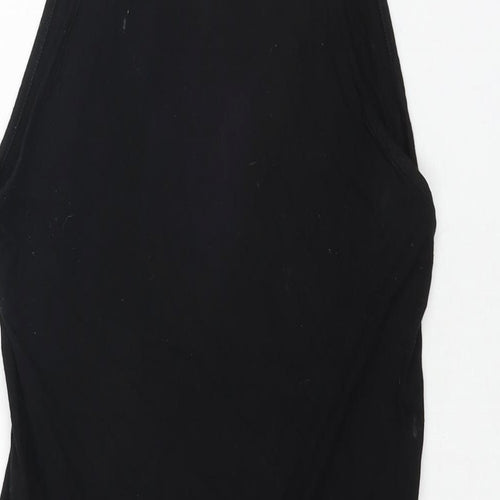 ASOS Womens Black Viscose Shift Size 10 Square Neck Pullover - Wrap Style