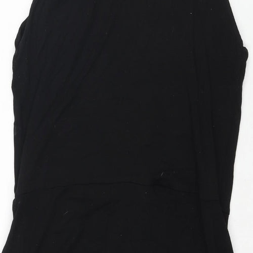 ASOS Womens Black Viscose Shift Size 10 Square Neck Pullover - Wrap Style