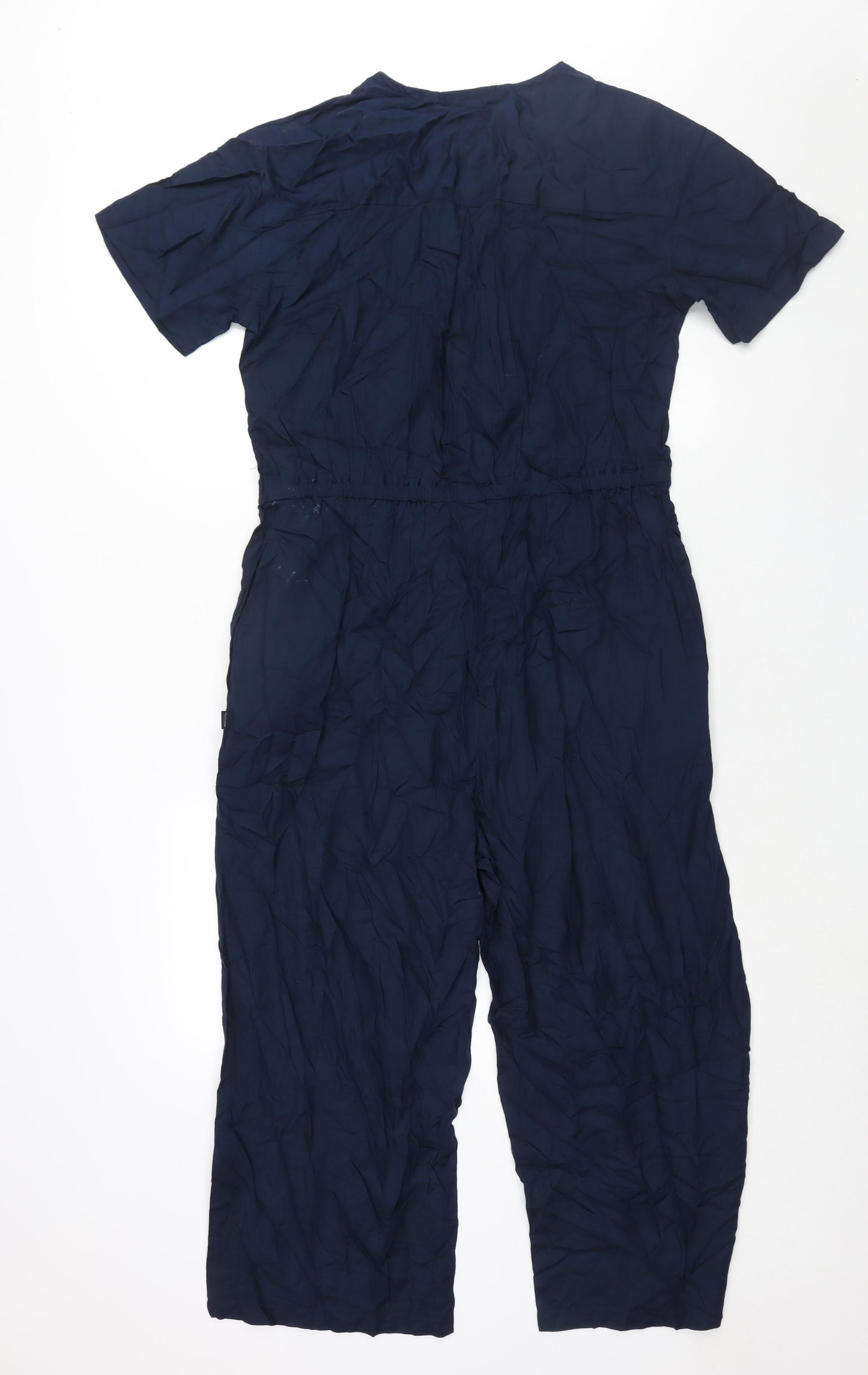 Regatta Womens Blue Viscose Jumpsuit One-Piece Size 12 L22 in Button - Drawstring Waist