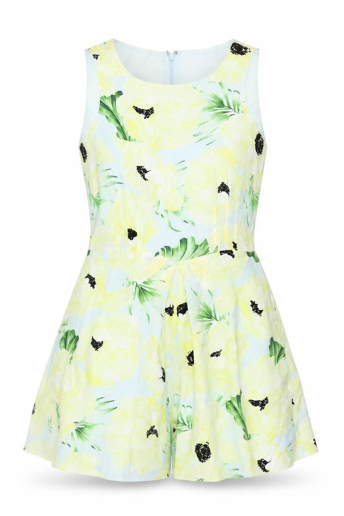 French Connection Womens Multicoloured Floral Polyester Playsuit One-Piece Size 8 L7 in Zip