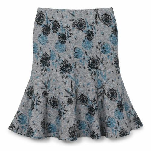 Bonmarché Womens Grey Floral Polyester Trumpet Skirt Size 16