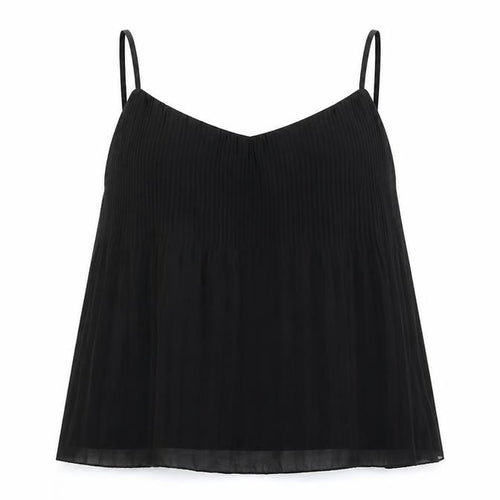 Pimkie Womens Black Polyester Camisole Blouse Size M Scoop Neck