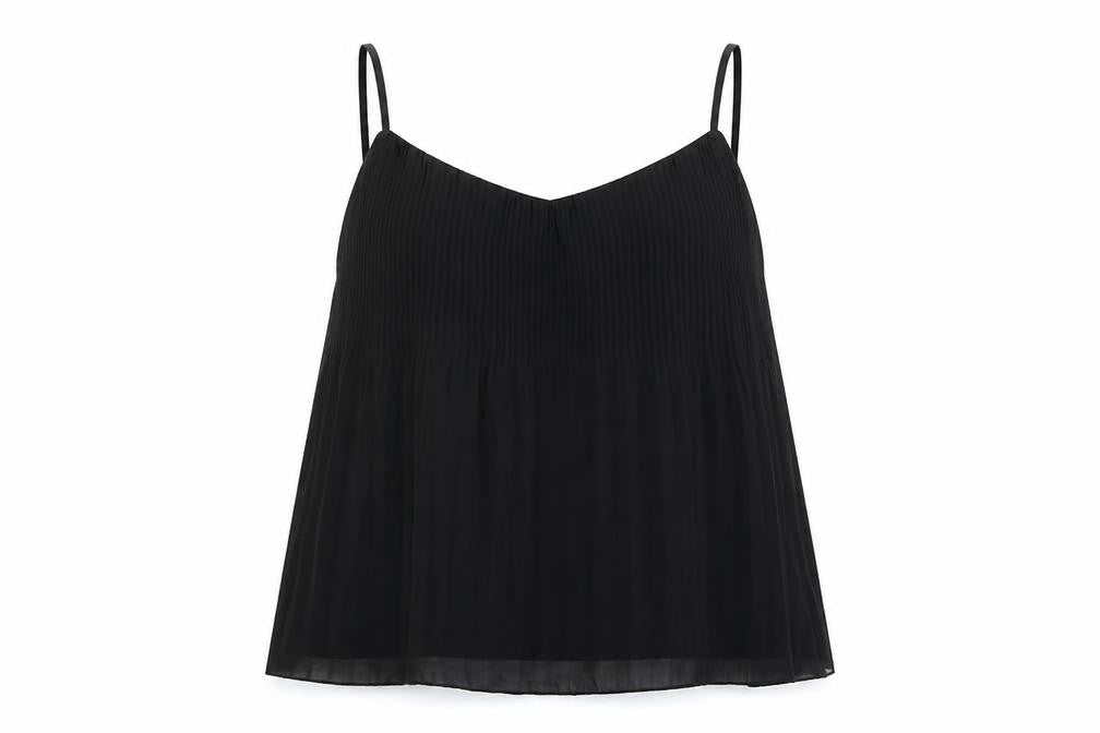 Pimkie Womens Black Polyester Camisole Blouse Size M Scoop Neck