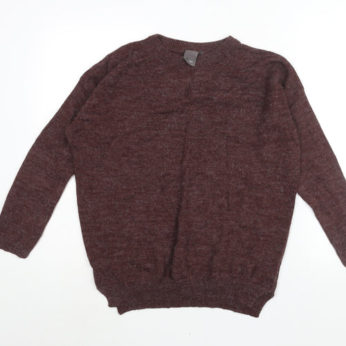 ICHI Womens Brown Mock Neck Acrylic Pullover Jumper Size XS