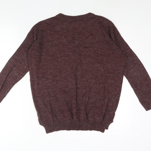 ICHI Womens Brown Mock Neck Acrylic Pullover Jumper Size XS