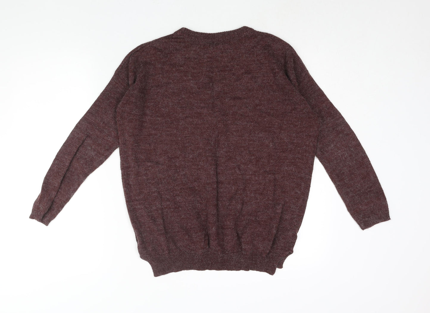 ICHI Womens Brown Mock Neck Acrylic Pullover Jumper Size XS