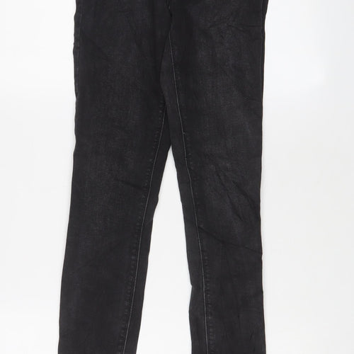 Denim & Co. Womens Black Cotton Skinny Jeans Size 10 L29 in Regular Zip